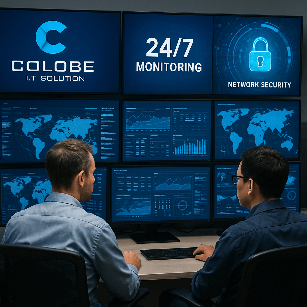 Monitoramento 24/7 e segurança de rede com MSP da Colobe IT Solution